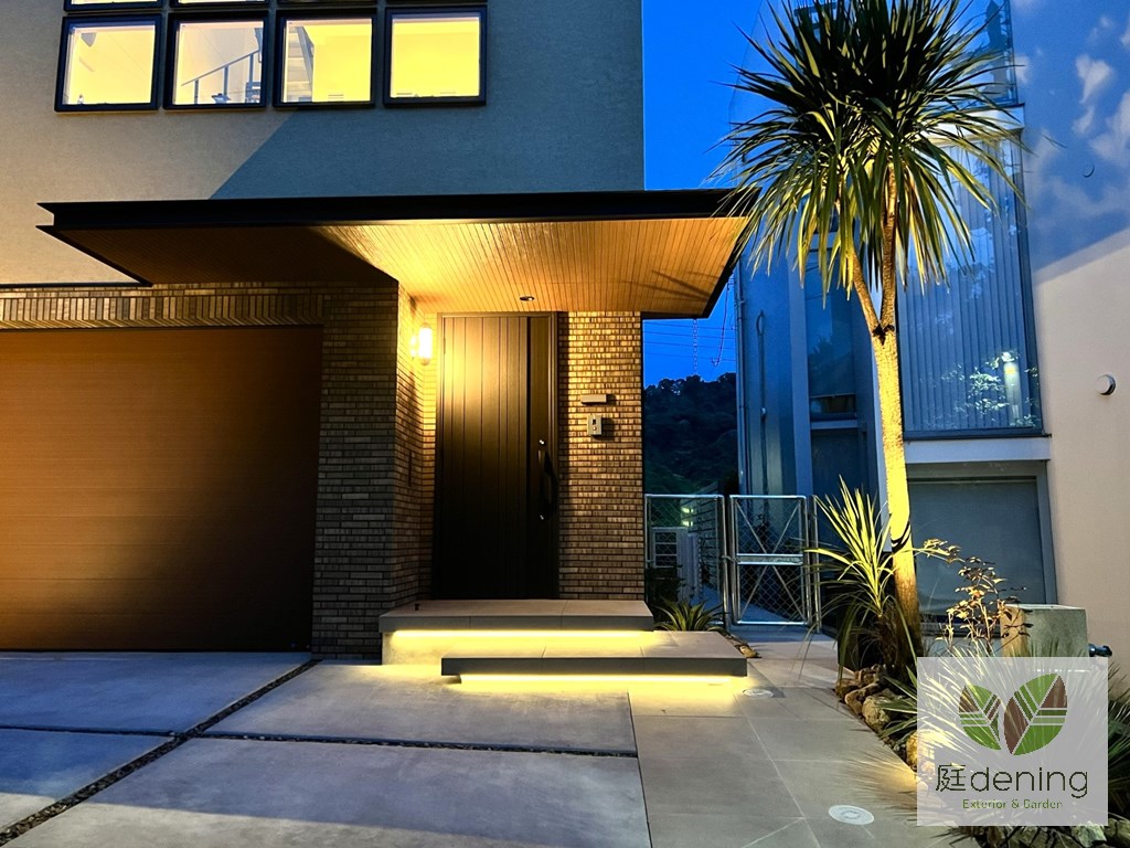 横須賀市L様邸新築外構工事 照明 ライティング