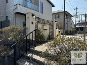 横須賀市新築外構　四季を感じられる庭